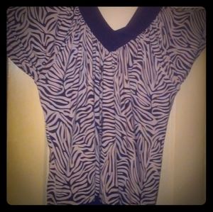 Zebra stripe bare shoulder top sz. 24